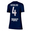 Damen Fußballbekleidung Paris Saint-Germain Lucas Beraldo #4 Heimtrikot 2025-26 Kurzarm
